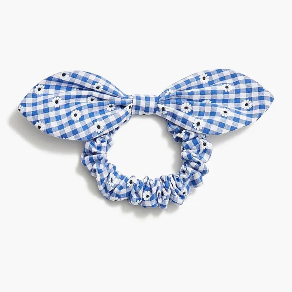NWT Crewcuts Floral Gingham Scrunchie